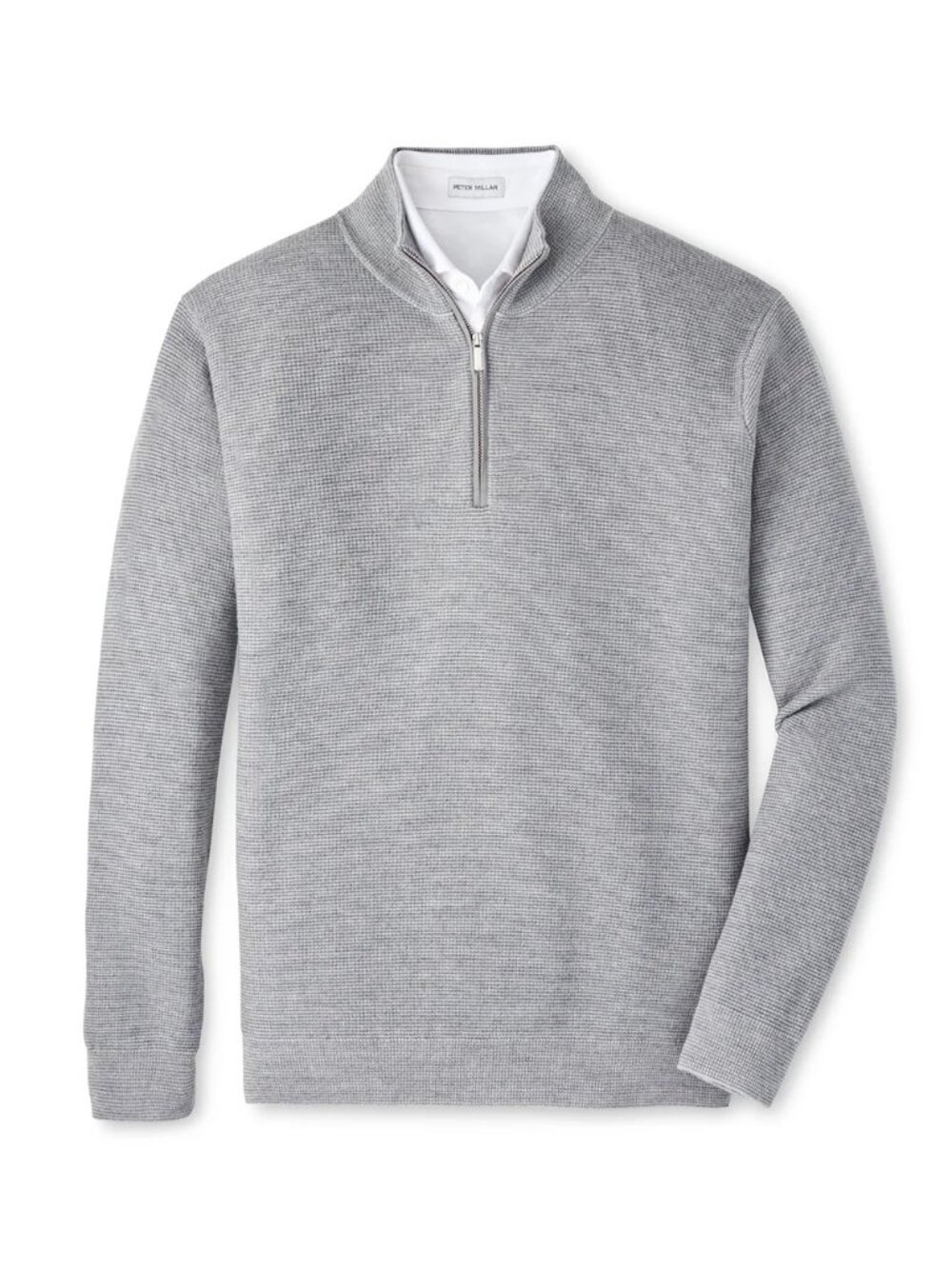 NWT Peter Millar West Quarter-Zip Sweater; British Grey (2XL)
